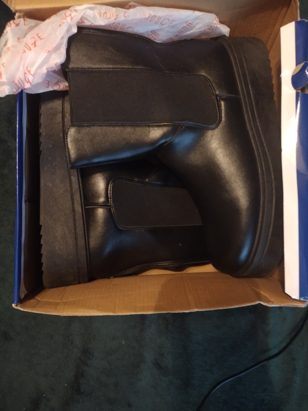Rouge! Black Women's Chelsea Ankle Booties